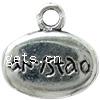 Zinc Alloy Message Pendants, Oval, plated cadmium free Approx 1mm, Approx 