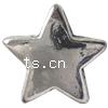 Granos de estrellas la aleación del cinc, aleación de zinc, chapado, más colores para la opción, 12x12x3mm, agujero:aproximado 1mm, aproximado 500PCs/Bolsa, Vendido por Bolsa