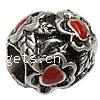 Enamel Zinc Alloy European Beads, Drum, plated, without troll & large hole Approx 5mm 