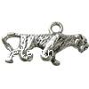 Zinklegierung Tier Anhänger, Tiger, plattiert, keine, 27x10x6mm, Bohrung:ca. 2mm, ca. 200PCs/Tasche, verkauft von Tasche