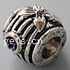 Zinc Alloy European Beads, Drum, plated, without troll nickel, lead & cadmium free Approx 5mm 