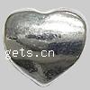 Zinc Alloy European Beads, Heart, plated, without troll Approx 4.5mm 