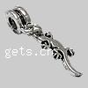 Zinc Alloy European Pendants, Gecko, plated Approx 4.5mm 