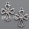 Pendentifs croix en alliage de zinc  , Plaquage normal, plus de couleurs à choisir, sans cadmium Environ 1.5mm Vendu par sac