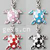 Zinc Alloy Enamel Pendants, Turtle, plated Approx 3mm 