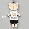 Zinc Alloy Enamel Pendants, Bear Approx 3mm 