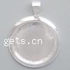 blanc de pendentif en laiton , Plat rond, Placage, plus de couleurs à choisir Environ 4mm, Diamètre inté Environ 21mm, Vendu par PC