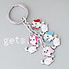 Rhinestone Zinc Alloy Key Chain, with enamel, Dog, with rhinestone, nickel, lead & cadmium free .5 Inch 