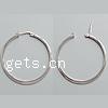 Stainless Steel Hoop Earring, Donut, original color 