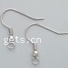 Stainless Steel Hook Earwire, with loop, original color Approx 2mm 