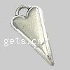 Zinc Alloy Heart Pendants, plated nickel, lead & cadmium free Approx 3mm 