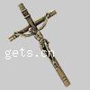 Zinc Alloy Cross Pendants, Crucifix Cross, plated Approx 2mm 