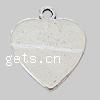 Zinc Alloy Heart Pendants, plated nickel, lead & cadmium free Approx 3mm 