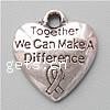 Zinc Alloy Message Pendants, Heart, plated Approx 2mm 