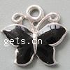 Zinc Alloy Enamel Pendants, Butterfly, plated Approx 2mm 