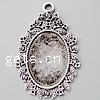 Zinc Alloy Pendant Cabochon Setting, Oval, plated cadmium free Approx 3mm 