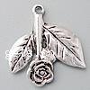 Zinc Alloy Flower Pendants, plated cadmium free Approx 2mm 