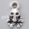 Zinc Alloy Skull Pendants, plated cadmium free Approx 2mm 