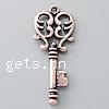 Zinc Alloy Key Pendants, plated nickel, lead & cadmium free Approx 1.8mm 