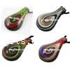 Lampwork Pendants, Teardrop, handmade, gold sand 30-31.5mm;51-53mm Approx 5-8mm 