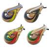 Lampwork Pendants, Teardrop, handmade, gold sand Approx 5mm 