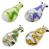 Lampwork Pendants, Teardrop, handmade Approx 7mm 