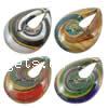 Moulding Lampwork Pendants, Teardrop, gold sand Approx 8mm 