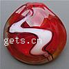 Lampwork Pendants, Teardrop, handmade, red Approx 6mm 