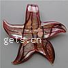 Lampwork Pendants, Star, handmade, silver foil Approx 8mm 