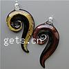 Lampwork Pendants, Helix, handmade Approx 5mm 