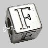 Zinc Alloy European Beads, Cube, plated, without troll Approx 5mm 