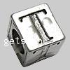 Zinc Alloy European Beads, Cube, plated, without troll Approx 5mm 