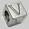 Zinc Alloy European Beads, Cube, plated, without troll Approx 5mm 