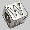 Zinc Alloy European Beads, Cube, plated, without troll Approx 5mm 