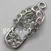 Zinc Alloy Shoes Pendants, plated Approx 2mm 