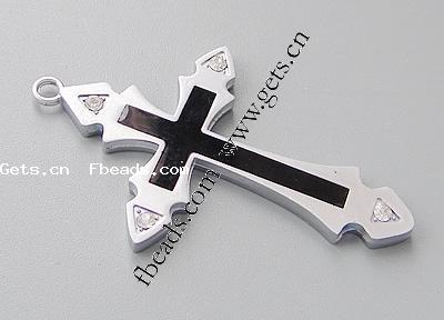 Zinc Alloy Cross Pendants, with enamel, plated, enamel, more colors for choice, 63x42x4mm, Hole:Approx 3mm, Sold By PC