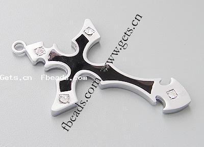 Zinc Alloy Cross Pendants, with enamel, plated, enamel, more colors for choice, 63x43x4mm, Hole:Approx 3mm, Sold By PC