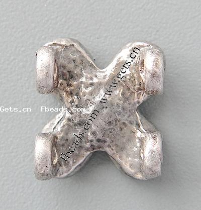 Rheinkiesel Zinklegierung Verbinder, Blume, plattiert, mit Strass, keine, frei von Nickel, Blei & Kadmium, 11x10x5mm, Bohrung:ca. 1.5mm, verkauft von PC