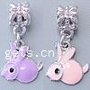 Zinc Alloy European Pendants, Rabbit, plated, without troll & enamel nickel, lead & cadmium free Approx 4.5mm 