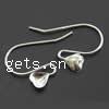 Sterling Silver Hook Earwire, 925 Sterling Silver, plated 