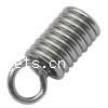 Stainless Steel Cord Coil, Нержавеющая сталь 304, оригинальный цвет отверстие:Приблизительно 3mm, 10000ПК/сумка, продается сумка