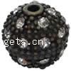 Rhinestone Zinc Alloy Beads, with Zinc Alloy, Round nickel free, 10mm Approx 1.5mm 