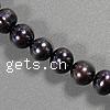 Round Cultured Freshwater Pearl Beads, natural, black, Grade A, 6-7mm Approx 0.8mm Inch 