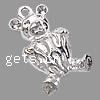 Zinc Alloy Hollow Pendants, Bear, plated nickel, lead & cadmium free Approx 2.5mm 