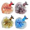 Inner Flower Lampwork Pendants, Heart Approx 6mm 