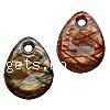 Moulding Lampwork Pendants, Teardrop, gold sand Approx 6mm 