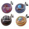 Lampwork Pendants, Flat Round, handmade Approx 4mm 