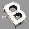 Zinc Alloy Alphabet Beads, Letter B, plated Approx 0.5mm 