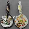 Lampwork Pendants, Helix, handmade, gold sand 71.5-75.5mm, 35mm,11mm Approx 6mm 