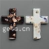 Moulding Lampwork Pendants, Cross, gold sand Approx 2mm 